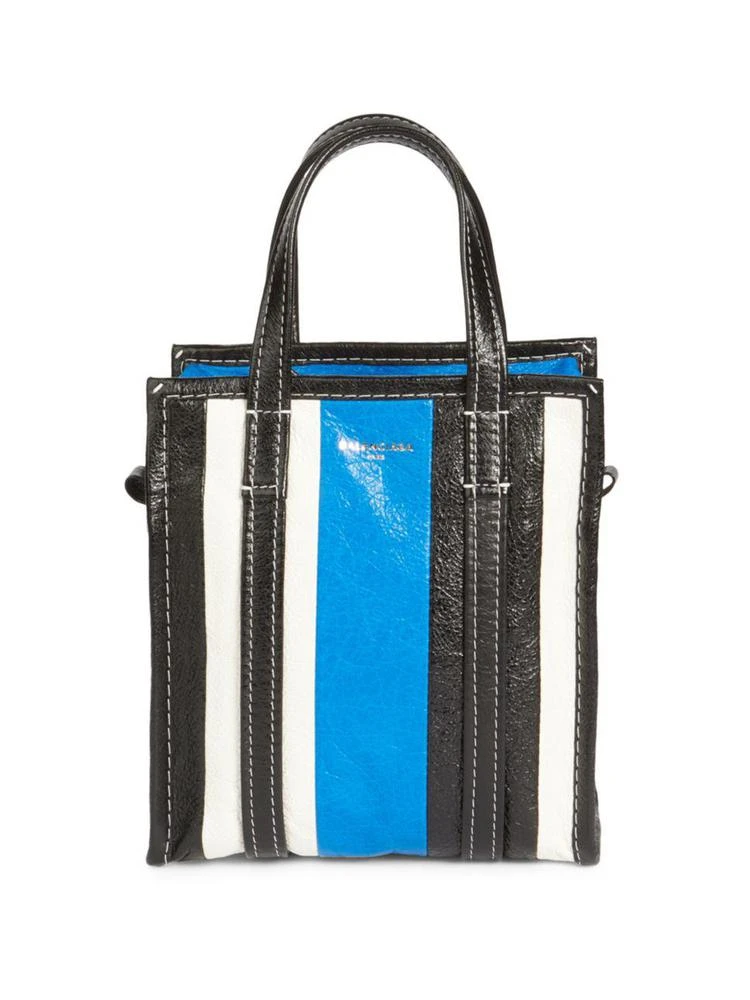 商品Balenciaga|Balenciaga - Extra Small Bazar Stripe Shopper,价格¥6186,第1张图片