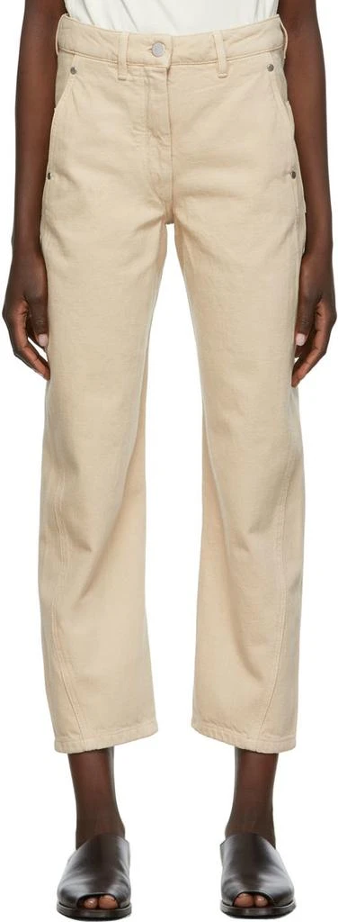 商品Lemaire|Beige Twisted Jeans,价格¥1649,第1张图片