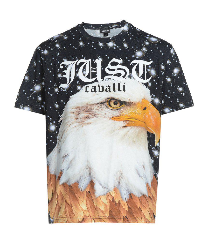 Just Cavalli Graphic Printed Crewneck T-Shirt商品第1张图片规格展示