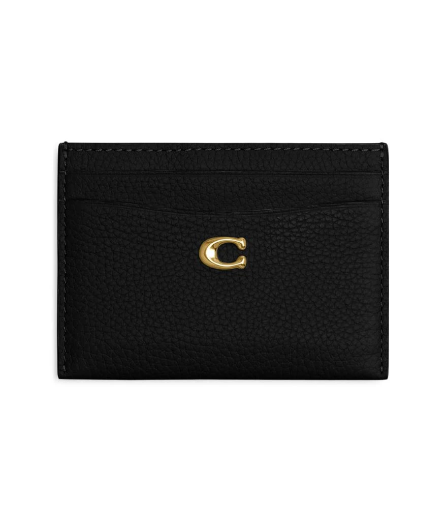 商品Coach|Polished Pebble Leather Essential Card Case,价格¥576,第1张图片