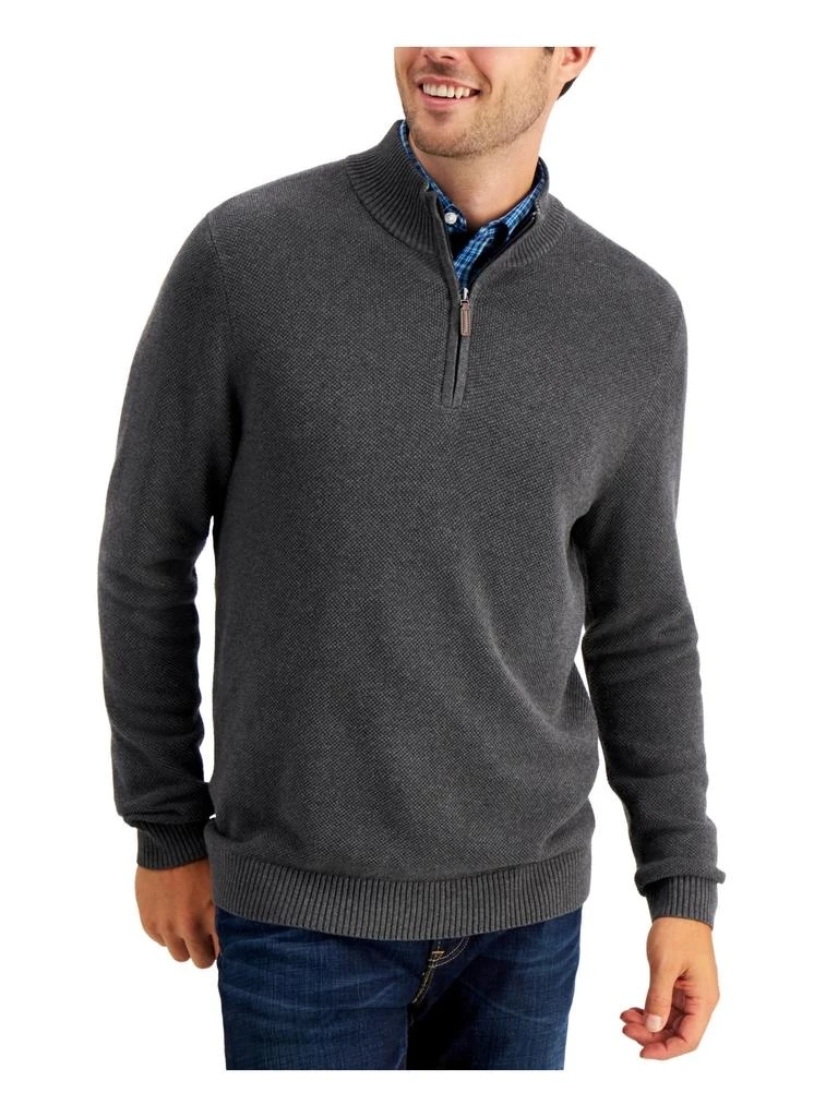 Mens Cotton 1/4 Zip Pullover Sweater 商品