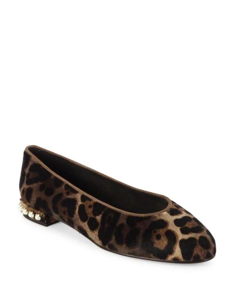 商品Stuart Weitzman|Chicpearl Leopard Print Calf Hair Ballet Flats,价格¥1425,第1张图片