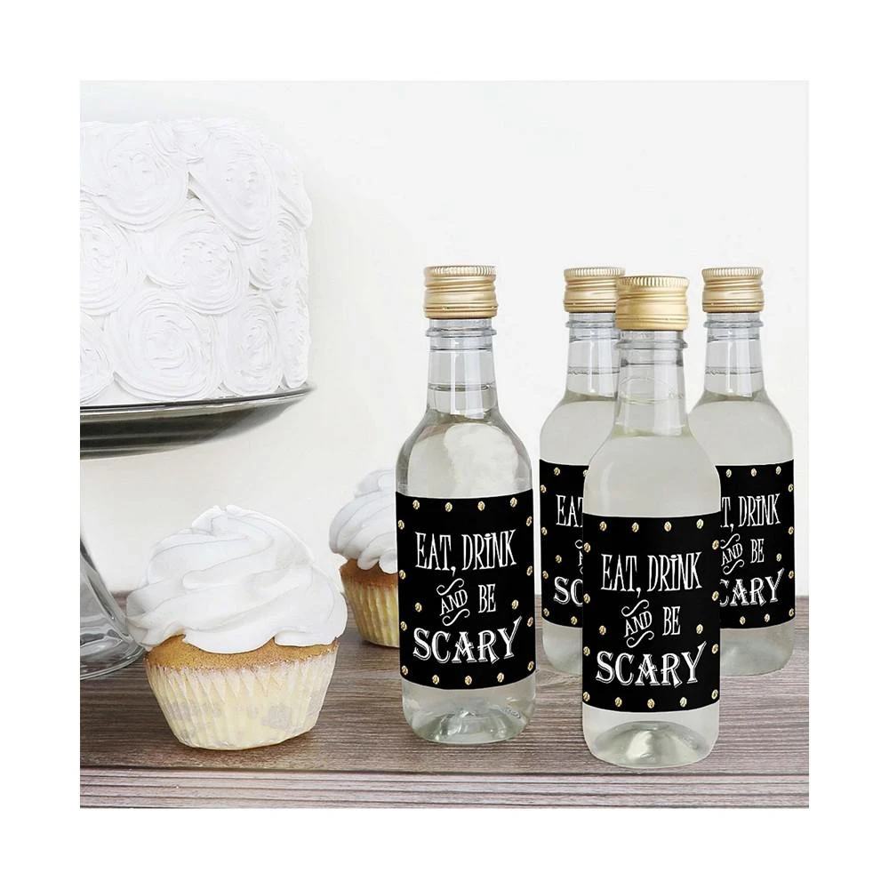 商品Big Dot of Happiness|Spooktacular - Mini Wine and Champagne Bottle Label Stickers - Eat, Drink and Be Scary Halloween Party Favor Gift - Set of 16,价格¥105,第2张图片详细描述