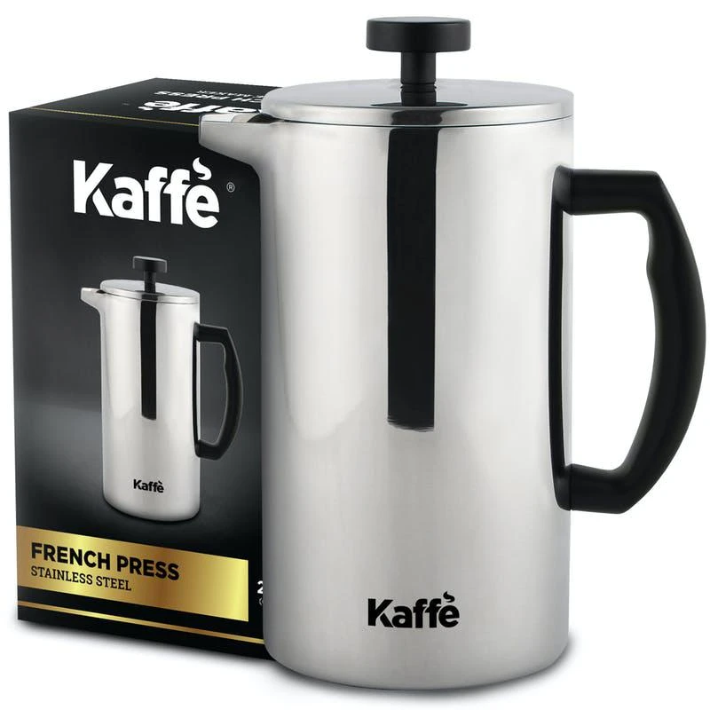 商品Kaffe|Kaffe French Press Coffee Maker. Food-Grade Double-Wall Stainless Steel (6 Cups 0.8L). Extra Filter Included!,价格¥263,第1张图片