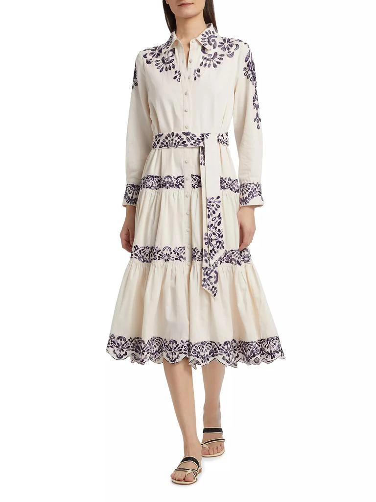 商品FIGUE|Molly Embroidered Cotton Midi-Shirtdress,价格¥3111,第2张图片详细描述