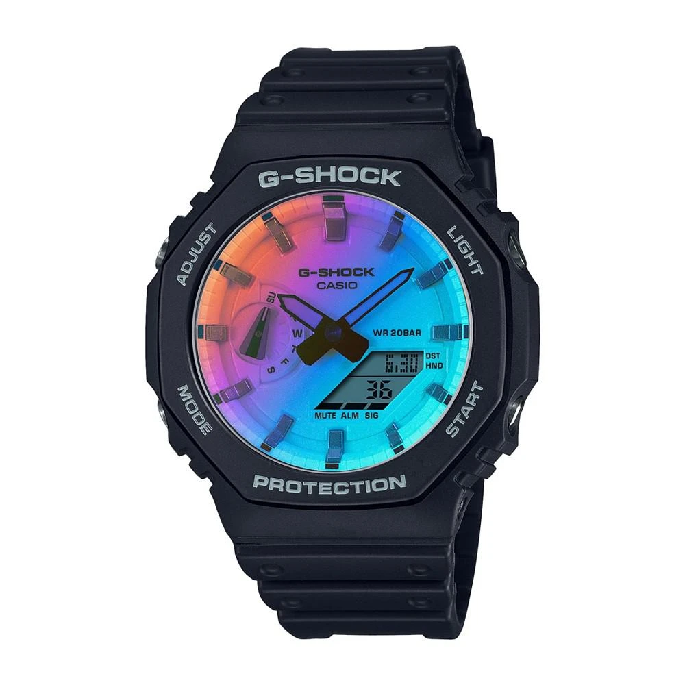 商品G-Shock|Men's Black Resin Band Watch 45.4mm, GA2100SR-1A,价格¥897,第1张图片