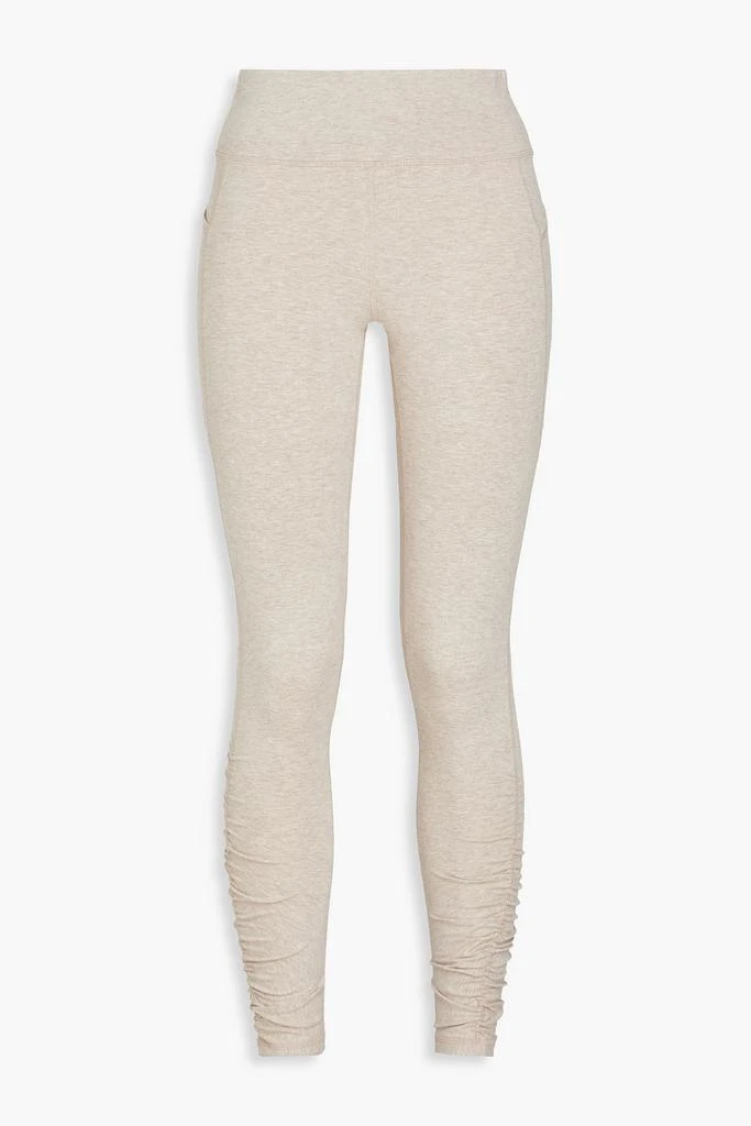 商品DKNY|Cropped ruched stretch-cotton jersey leggings,价格¥68,第3张图片详细描述