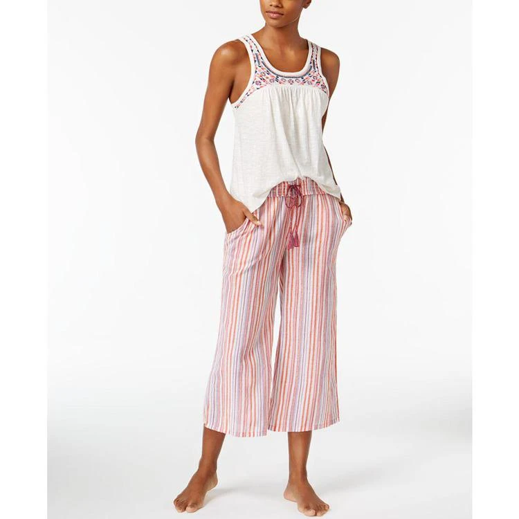商品Lucky Brand|Tank Top & Cropped Pants Cotton Pajama Set,价格¥253,第1张图片
