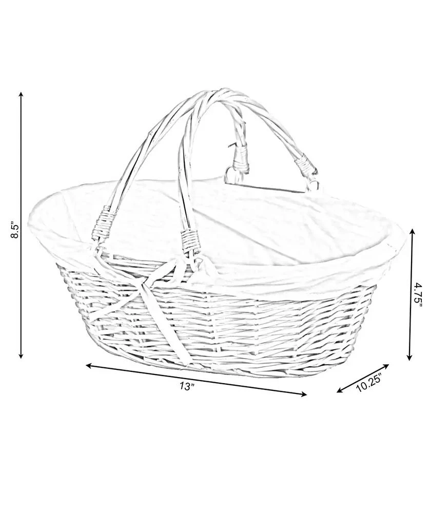 Oval Willow Basket with Double Drop Down Handles 商品