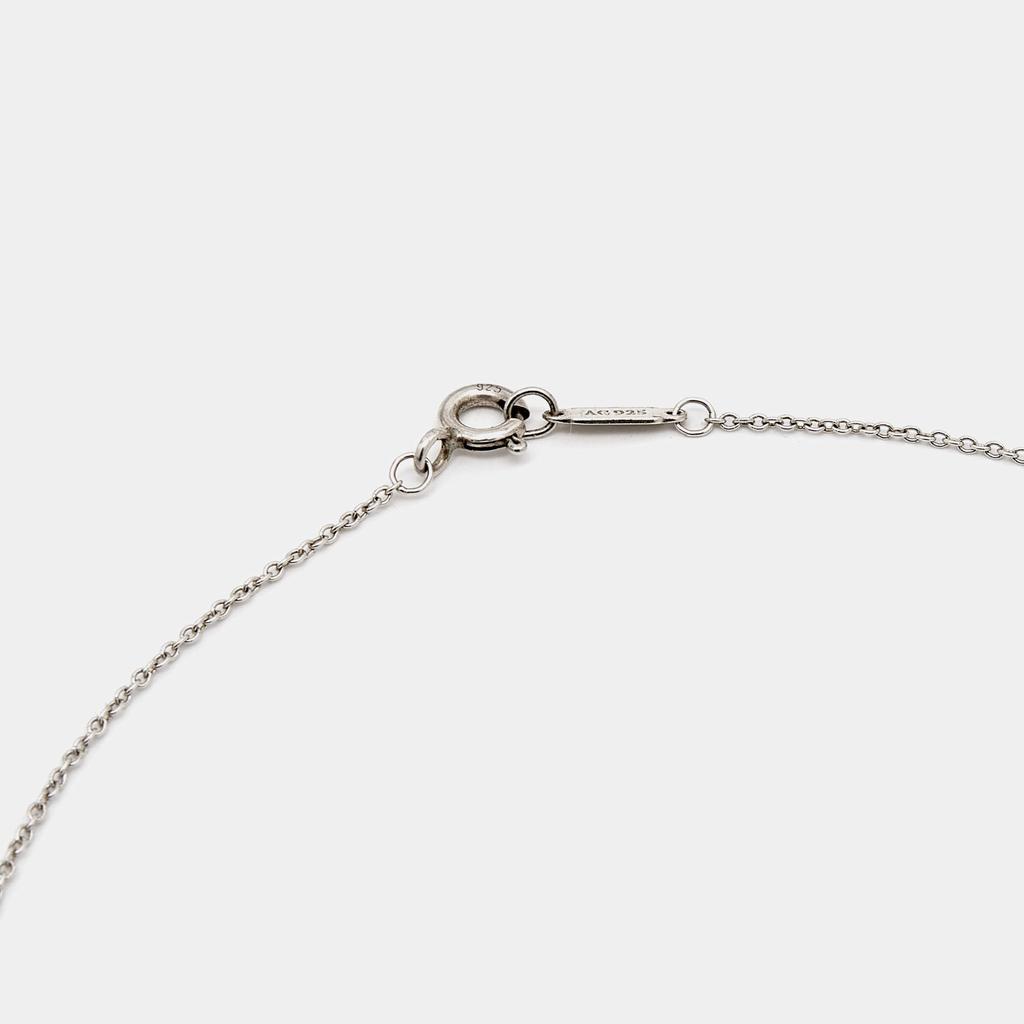 Tiffany & Co. Return to Tiffany Blue Enamel Sterling Silver Heart Tag Pendant Necklace商品第5张图片规格展示