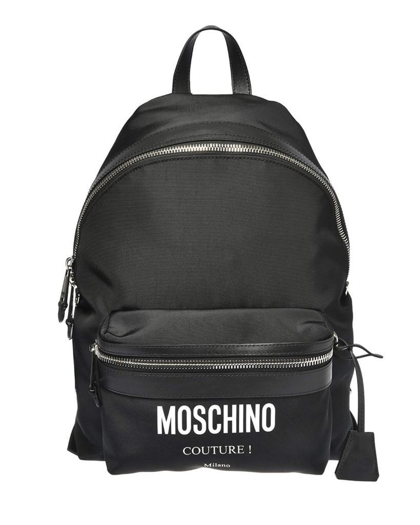 商品Moschino|Men's Solid Logo Backpack,价格¥4857,第1张图片