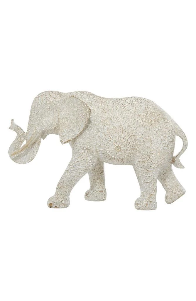 商品GINGER BIRCH STUDIO|White Polystone Eclectic Elephant Sculpture,价格¥282,第4张图片详细描述