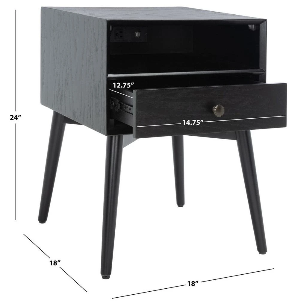 商品Safavieh|Scully Nightstand W/ Usb,价格¥1868,第3张图片详细描述
