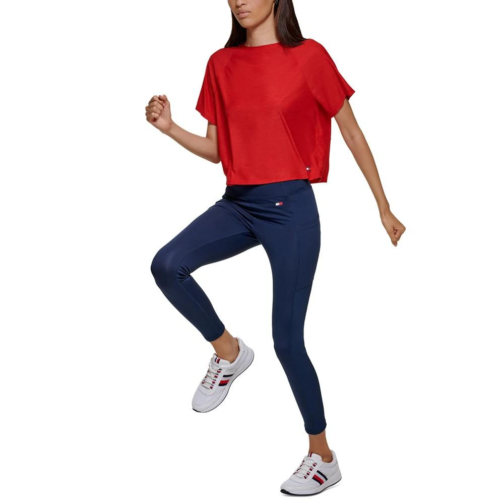 商品Tommy Hilfiger|Women's Active Cropped Raglan T-Shirt,价格¥151,第4张图片详细描述