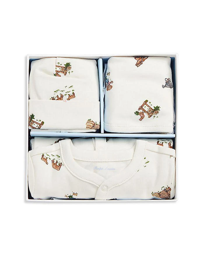 商品Ralph Lauren|Unisex Polo Bear Cotton 3 Piece Gift Set - Baby,价格¥337,第2张图片详细描述