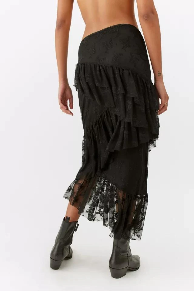 商品Urban Outfitters|UO Juna Lace Layered Midi Skirt,价格¥189,第4张图片详细描述