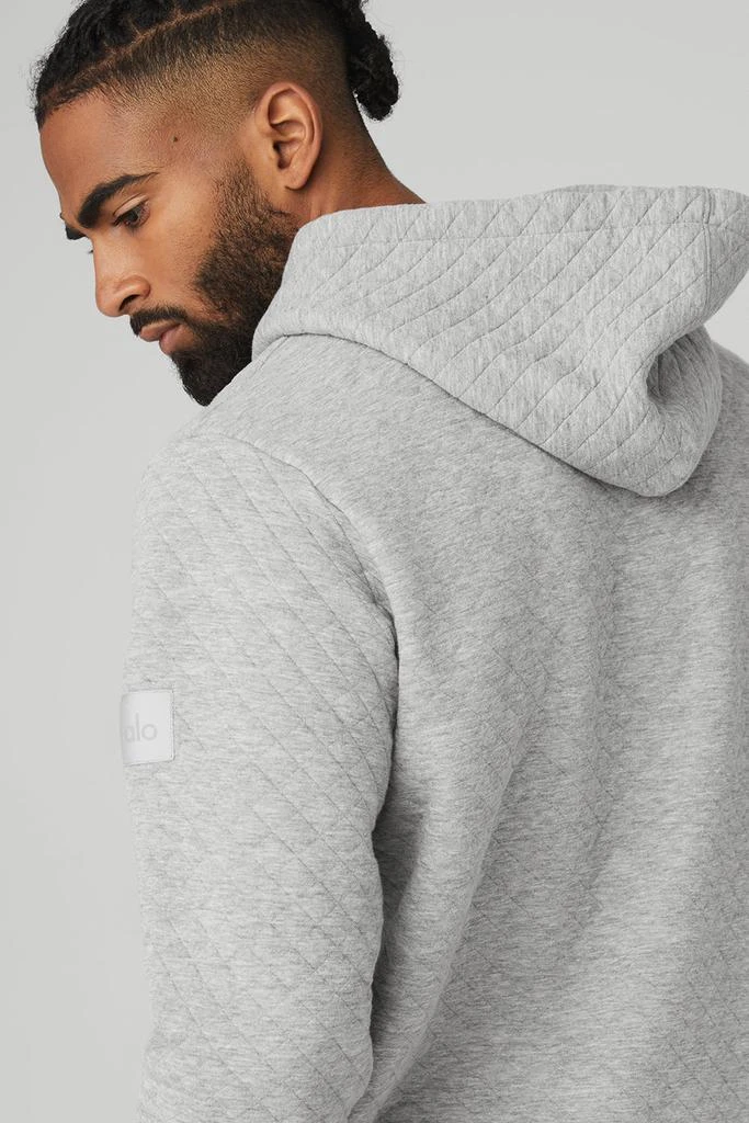 商品Alo|Quilted Stadium Hoodie - Athletic Heather Grey,价格¥1037,第4张图片详细描述