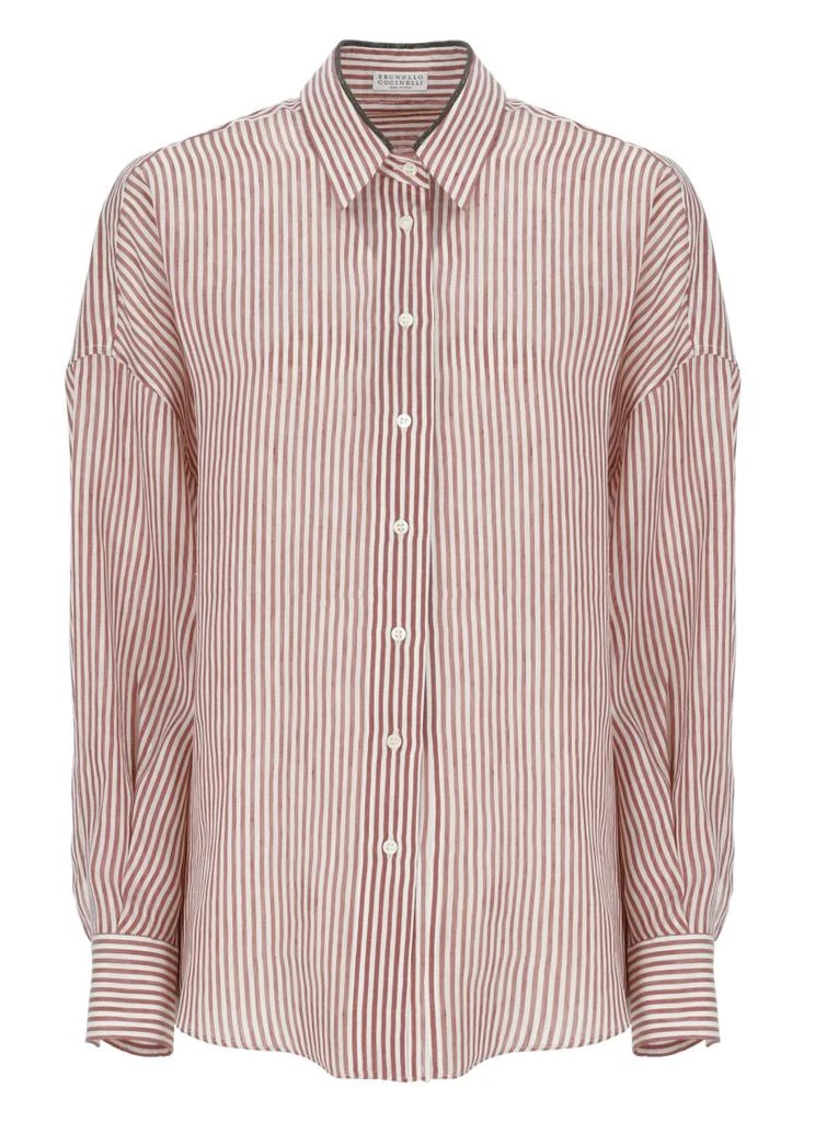 商品Brunello Cucinelli|Red Linen And Silk Shirt,价格¥6287,第1张图片