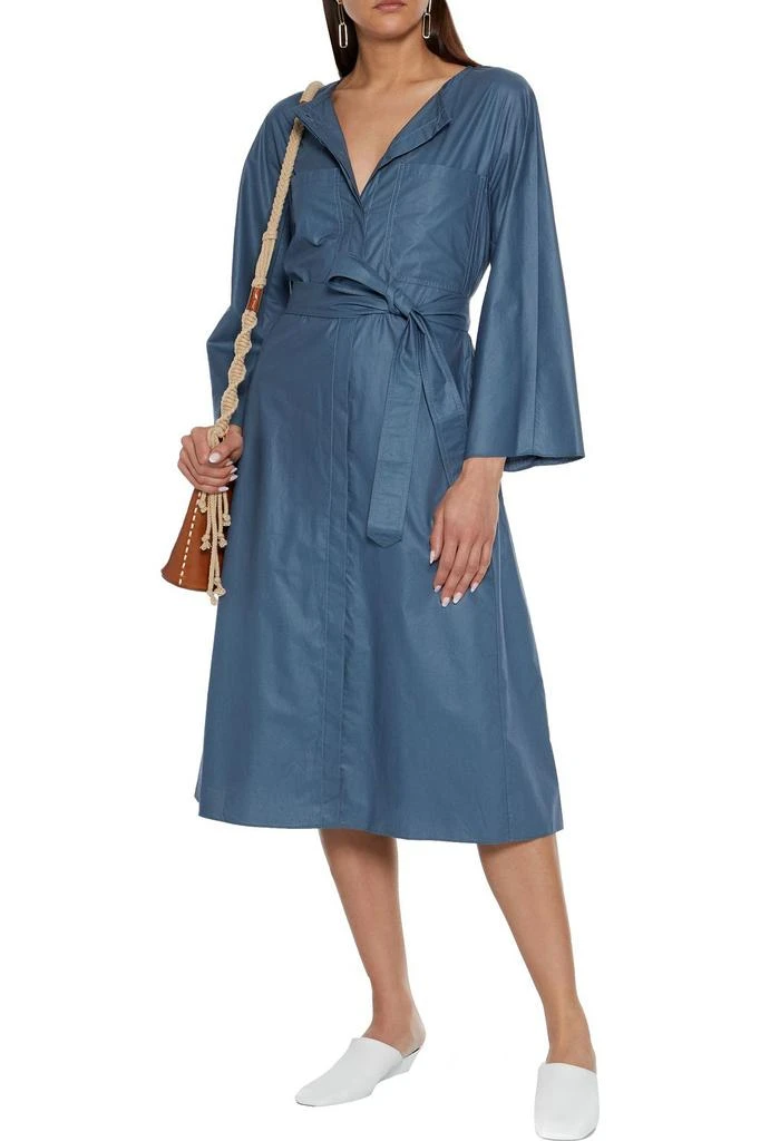 商品Max Mara|Katai belted cotton-broadcloth midi dress,价格¥948,第4张图片详细描述