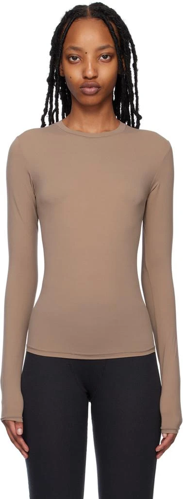 商品SKIMS|Khaki Fits Everybody Long Sleeve T-Shirt,价格¥486,第1张图片