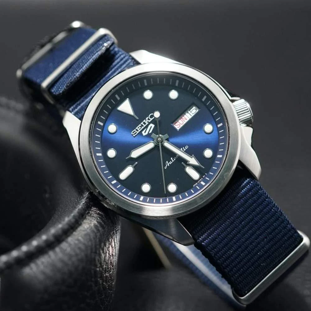 商品Seiko|Seiko Men Analogue Automatic Watch with Nylon Strap SRPE63K1, Silver, One Size, Strap.,价格¥2071,第2张图片详细描述