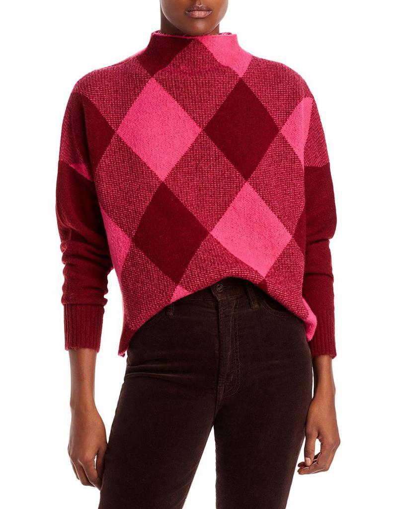 商品AQUA|Check Mock Neck Sweater - 100% Exclusive,价格¥652,第1张图片
