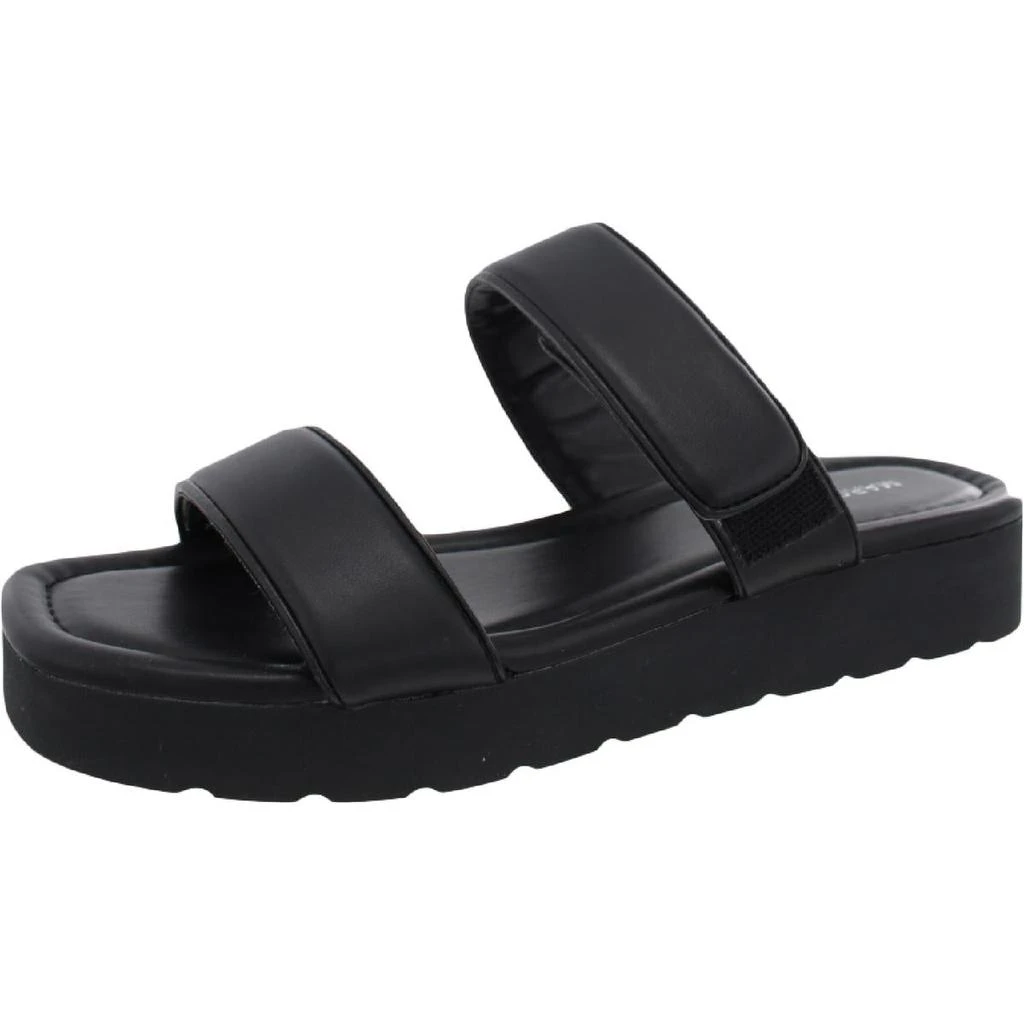 商品Marc Fisher|Marc Fisher Womens Kina Faux Leather Slip On Slide Sandals,价格¥162,第2张图片详细描述