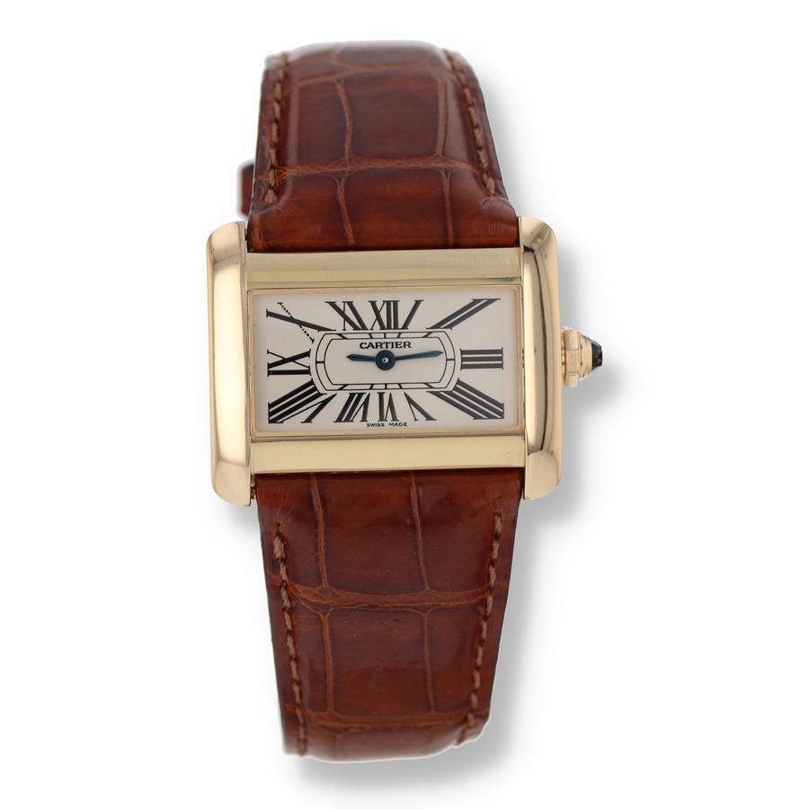 商品[二手商品] Cartier|Pre-owned Cartier Mini Tank Divan Quartz White Dial Ladies Watch 2601,价格¥33304,第1张图片