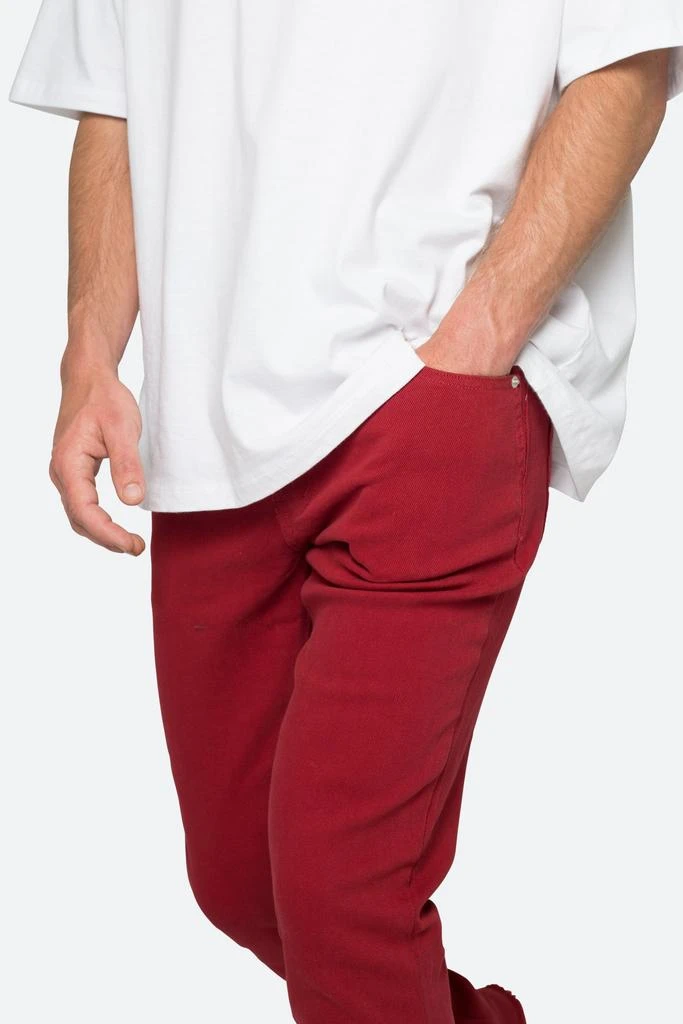 Twill Slim Stacked Pants - Burgundy 商品