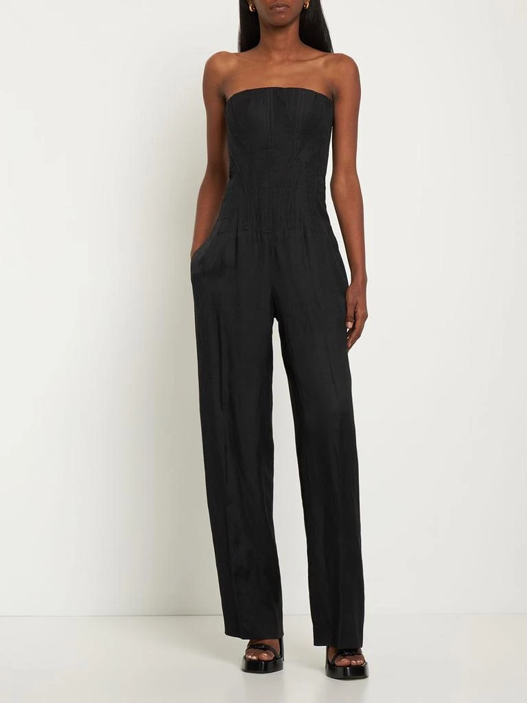 商品Stella McCartney|Crepe Corset Wide Leg Jumpsuit,价格¥12617,第1张图片