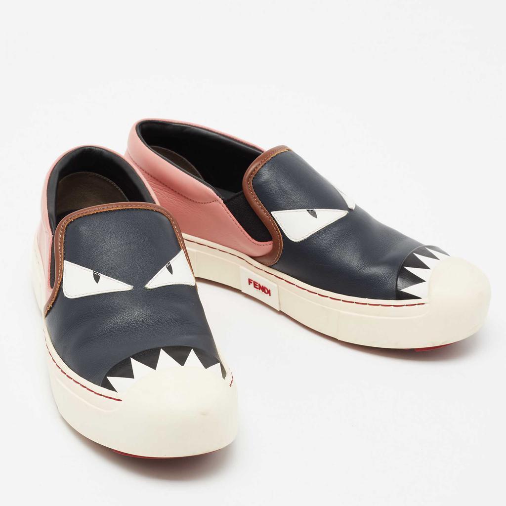 商品[二手商品] Fendi|Fendi Multicolor Leather Monster Slip On Sneakers Size 38,价格¥3422,第6张图片详细描述