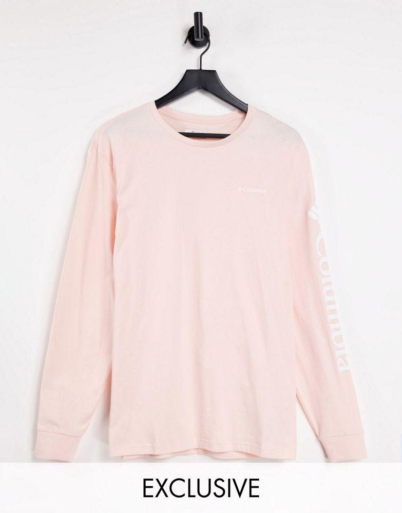 Columbia North Cascades long sleeve t-shirt in pink Exclusive at ASOS商品第1张图片规格展示