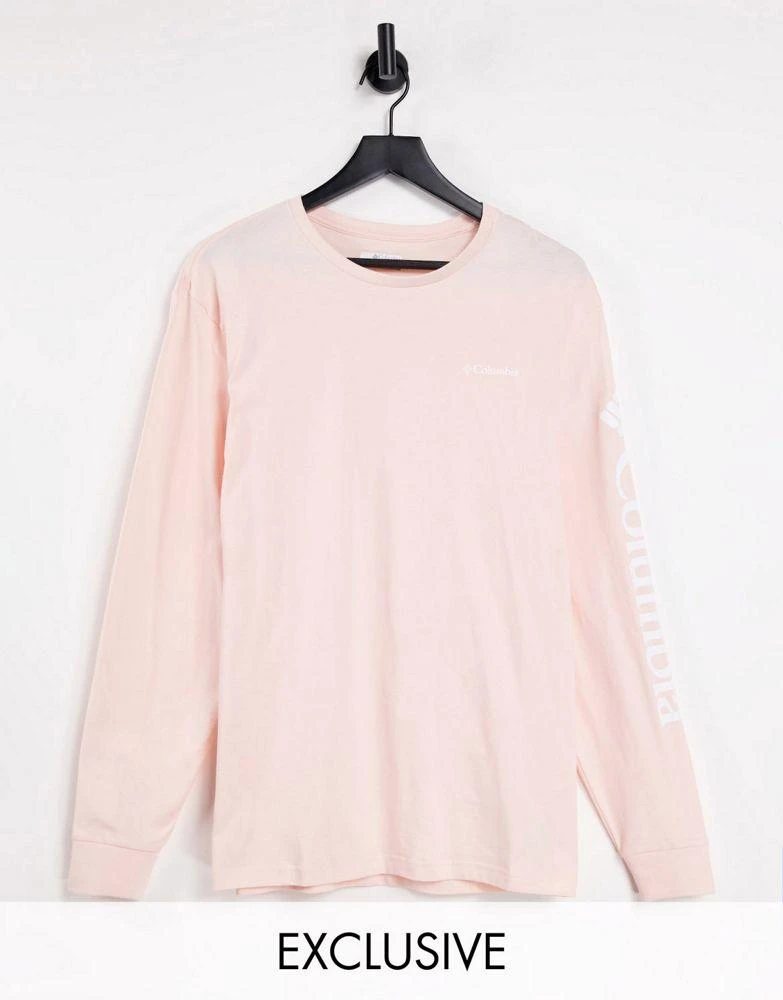 商品Columbia|Columbia North Cascades long sleeve t-shirt in pink Exclusive at ASOS,价格¥156,第1张图片