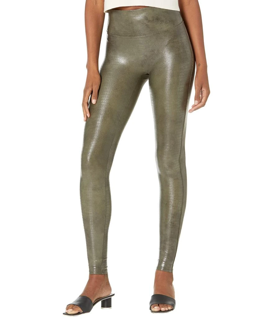 商品SPANX|Faux Leather Croc Shine Leggings,价格¥528,第1张图片