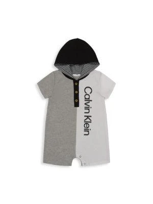 商品Calvin Klein|Baby Boy's Logo Hooded Romper,价格¥121,第1张图片