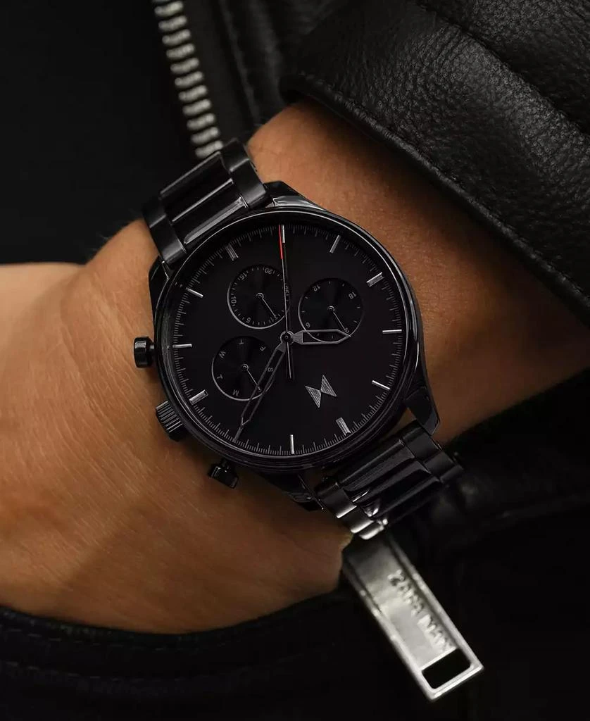 商品MVMT|Men's Chronograph Airhawk Black-Tone Stainless Steel Bracelet Watch 42mm,价格¥1130,第4张图片详细描述