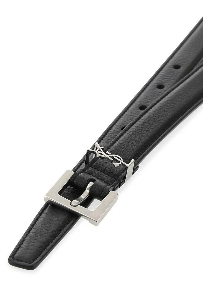 商品Yves Saint Laurent|Saint Laurent Cassandre Thin Square Buckled Belt,价格¥2617,第3张图片详细描述