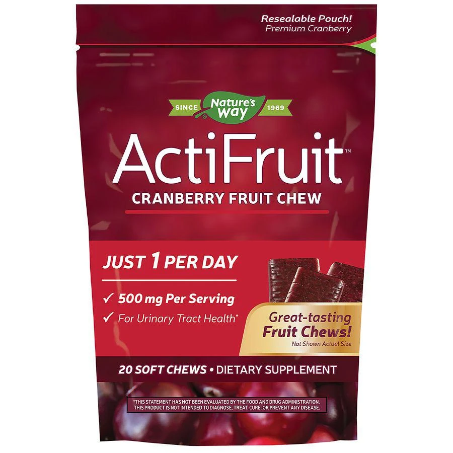 商品Enzymatic Therapy|ActiFruit Cranberry Fruit Chew Supplement,价格¥86,第1张图片