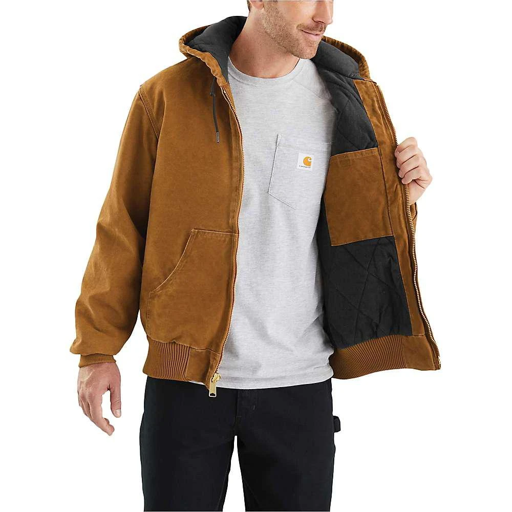 商品Carhartt|Carhartt Men's Quilted Flannel Lined Sandstone Active 夹克,价格¥454,第3张图片详细描述