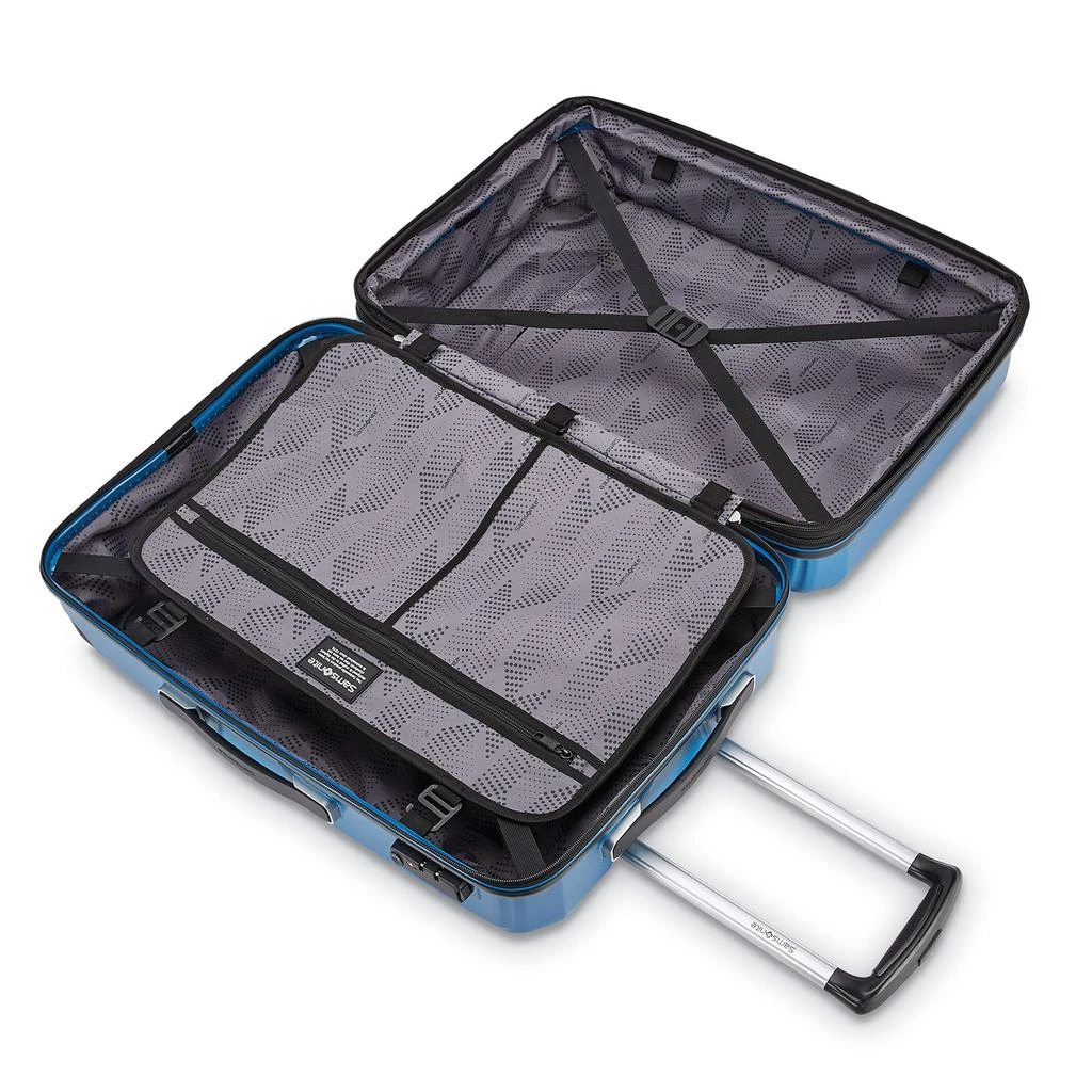 商品Samsonite|Samsonite Winfield 3 DLX Hardside Luggage with Spinners, Carry-On 20-Inch, Blue/Navy,价格¥946,第3张图片详细描述