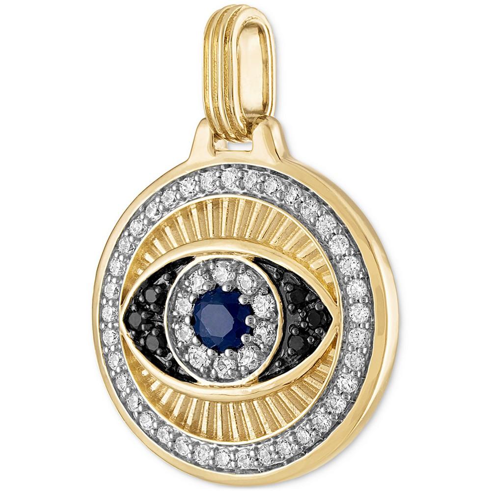 Cubic Zirconia Evil Eye Pendant in 14k Gold-Plated Sterling Silver, Created for Macy's商品第2张图片规格展示