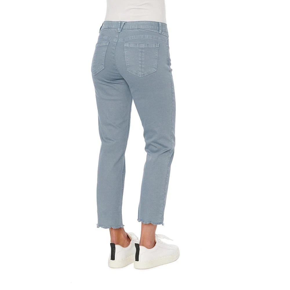 商品Democracy|Women's Ab Solution High Rise Slim Straight Crop Jeans with Scallop Fray,价格¥582,第2张图片详细描述