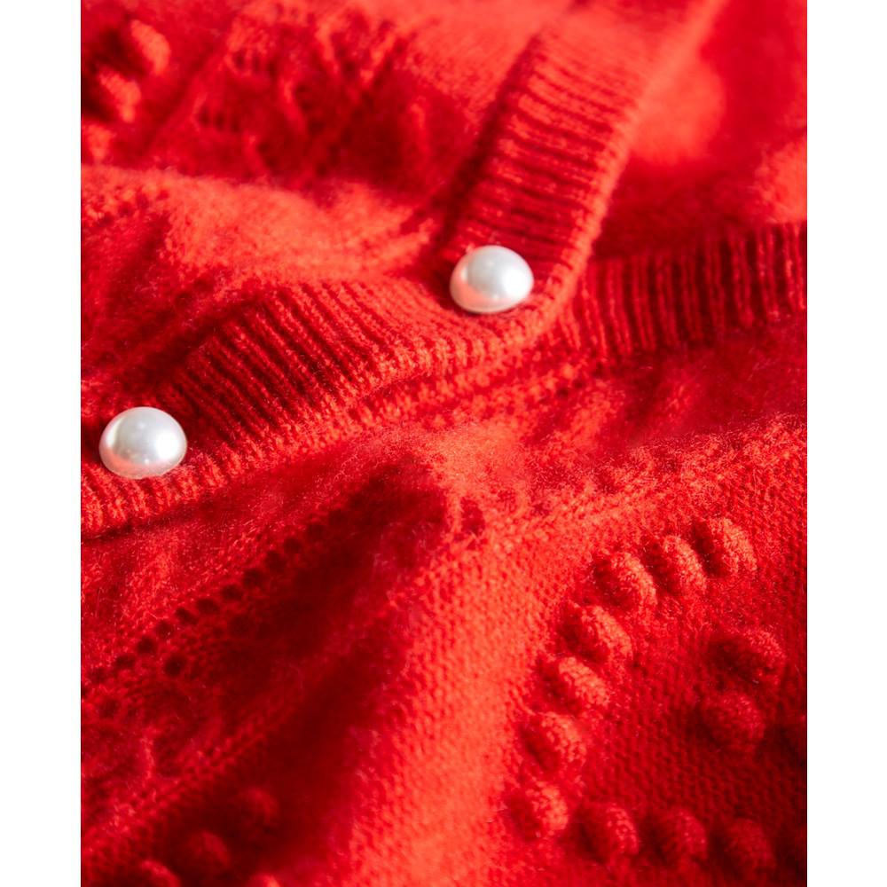 Women's 100% Cashmere Hearts Cardigan, Created for Macy's商品第5张图片规格展示