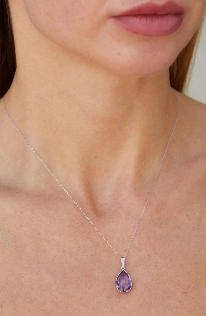 商品Savvy Cie Jewels|Sterling Silver & Stone Drop Pendant Necklace,价格¥249,第2张图片详细描述