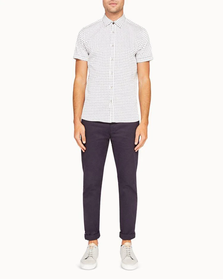 商品Ted Baker London|Ted Baker Texgeo Textured Geo Printed Slim Fit Button-Down Shirt,价格¥719,第3张图片详细描述