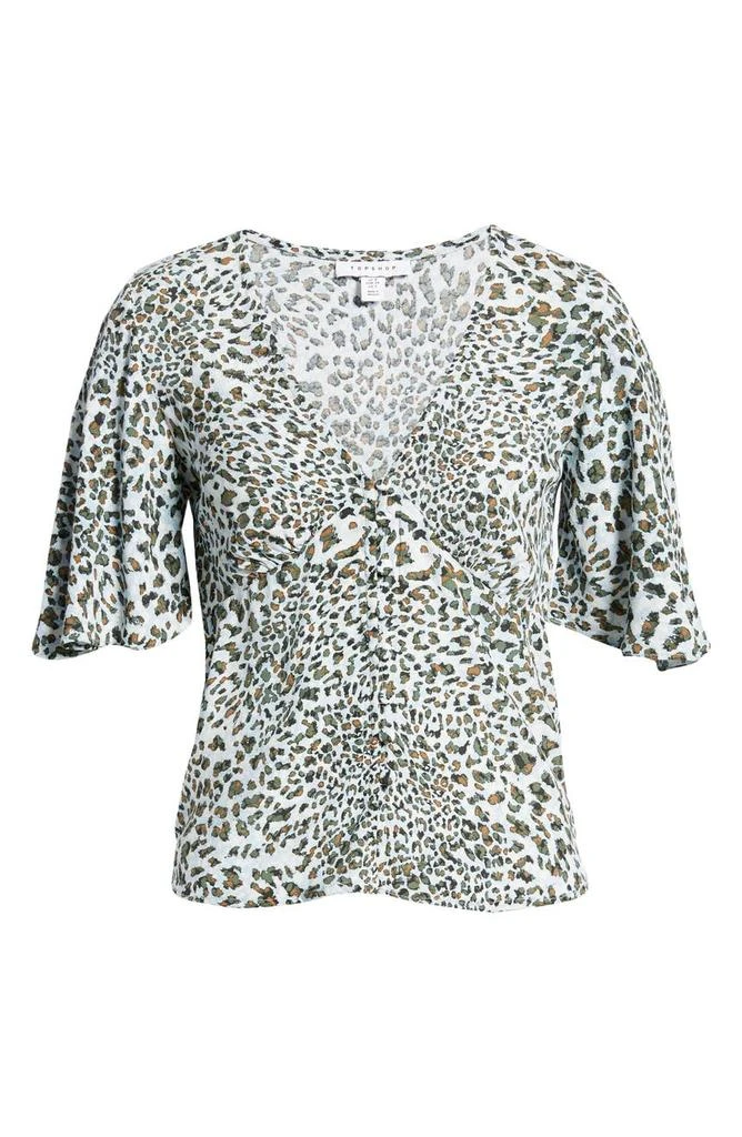 商品Topshop|Animal Print Button-Up Blouse,价格¥122,第5张图片详细描述