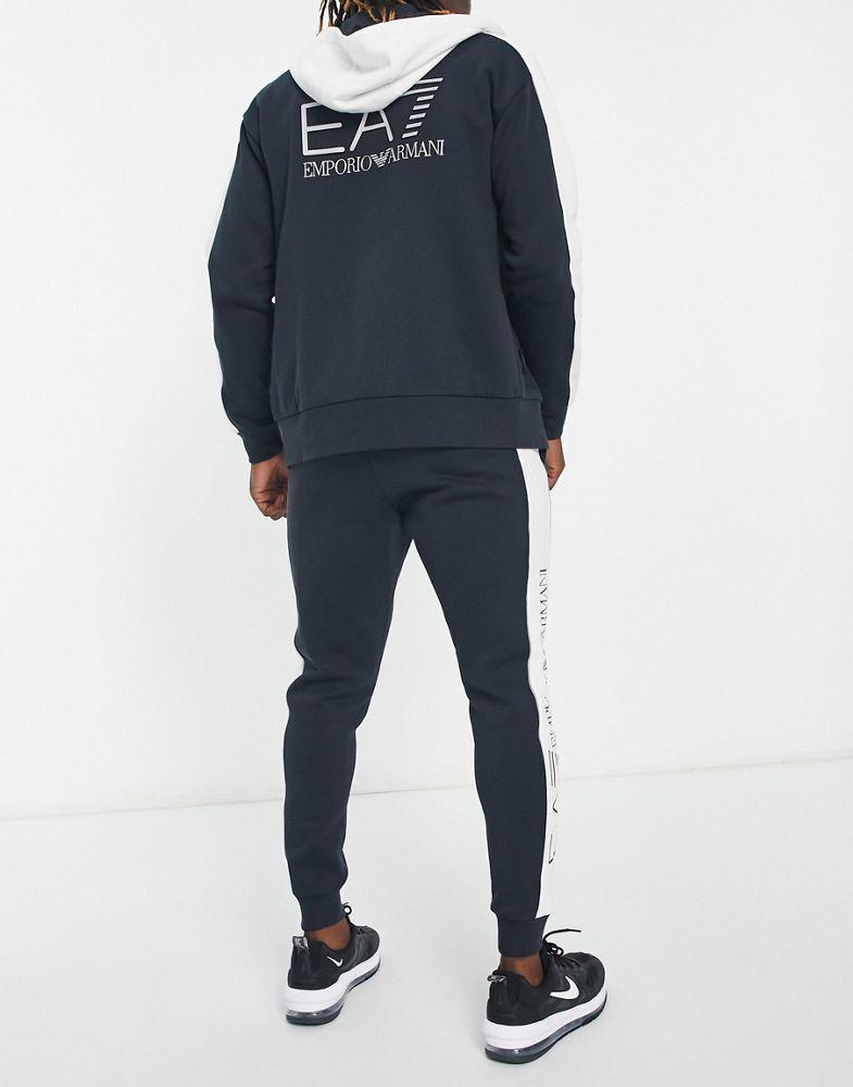 Armani EA7 side stripe track joggers in navy商品第2张图片规格展示