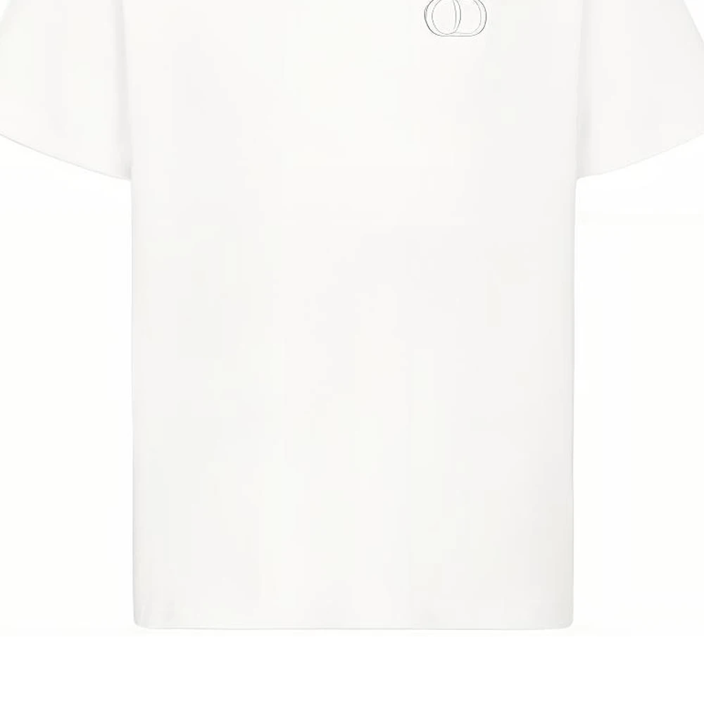商品[国内直发] Dior|迪奥 SS22 纯色Logo刺绣休闲圆领短袖T恤 男款 白色,价格¥4598,第10张图片详细描述