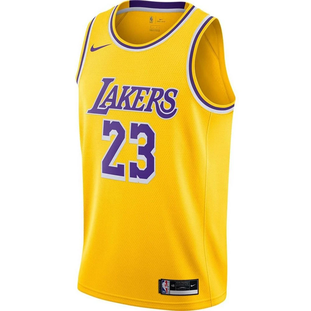 商品NIKE|Men's LeBron James Los Angeles Lakers 2020/21 Swingman Jersey - Icon Edition,价格¥613,第2张图片详细描述