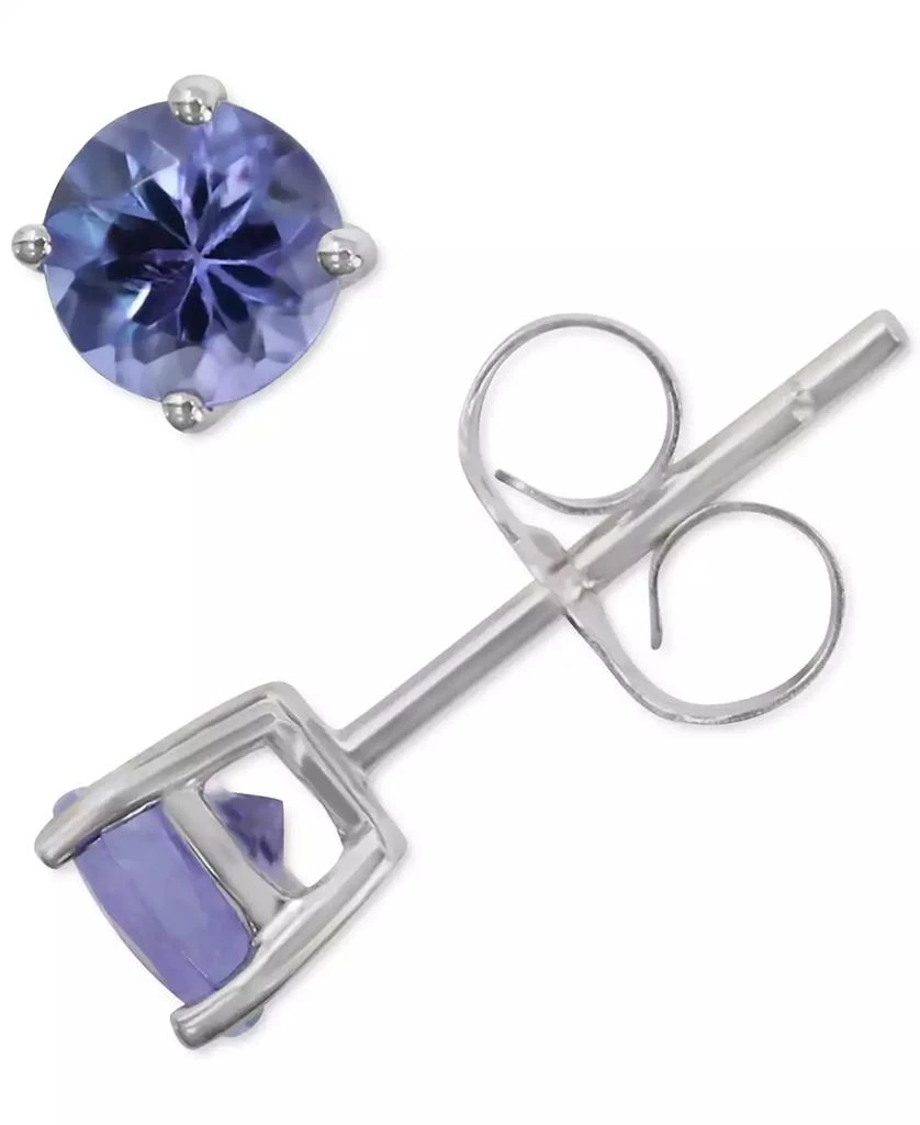 商品Macy's|Ruby Stud Earrings (1/2 ct. t.w.) in 14k White Gold (Also in Tanzanite and Sapphire),价格¥811,第1张图片